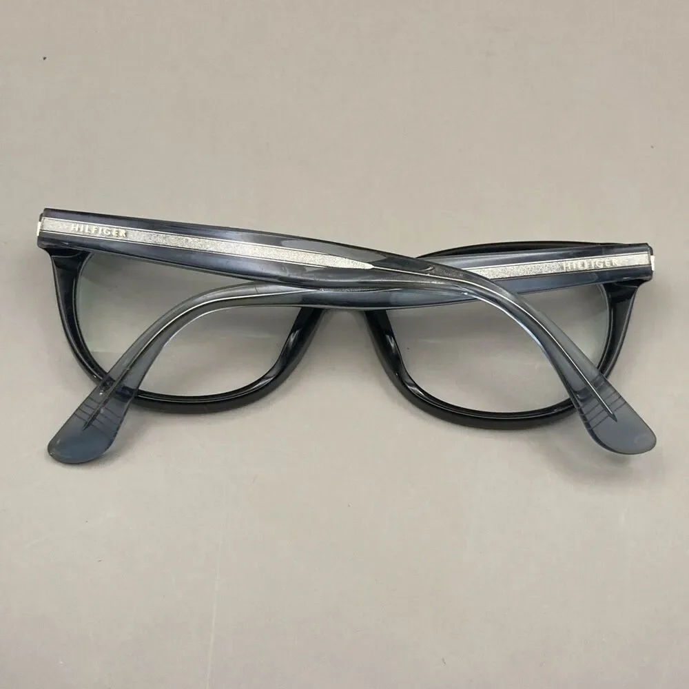Tommy Hilfiger Eyeglasses, Frames Only, TH 1519 OY4, 50-18-140, Black/Clear Blue